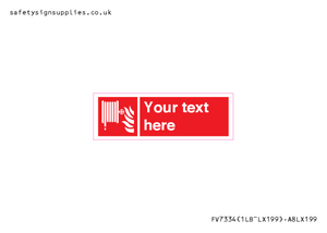 Custom Fire hose reel Sign